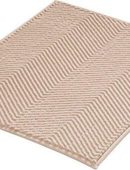 Kleine Wolke Badematte Zigzag, Höhe 10 mm, rutschhemmend beschichtet, fußbodenheizungsgeeignet, Polyester, rechteckig, Badteppich, Uni-Farben, modernes Zickzack Muster