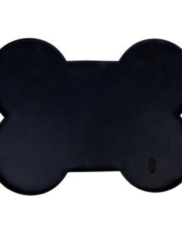 TIAKI Napfunterlage Knochen, schwarz - L 51 x B 38 x H 1 cm