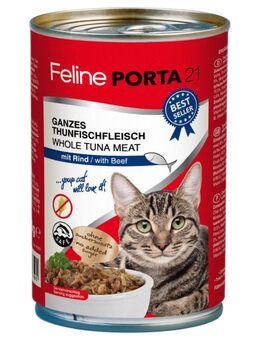 Feline Porta 21 6 x 400 g - Thunfisch mit Rind (getreidefrei)