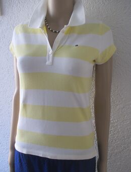 NEU * Sexy * sportiv * Block- Streifen * Kurzarm * Polo * T- Shirt "TOMMY HILFIGER" Gr. 38- 40/ S- M * gelb * weiß * - Riedlingen Zentrum