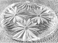 Kuchenplatte / Tortenplatte aus Glas - Mit Blütenmuster - ca. 29 cm Durchmesser in 64521