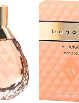 bugatti Eau de Parfum bugatti Felicità Apricot for her EdP 60ml, Fruchtiger Duft mit Aprikose, Pinke Grapefruit, Hibiskus und Vanille.