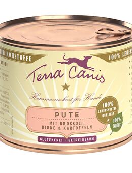 Terra Canis 6 x 200 g - Pute mit Brokkoli, Birne und Kartoffeln