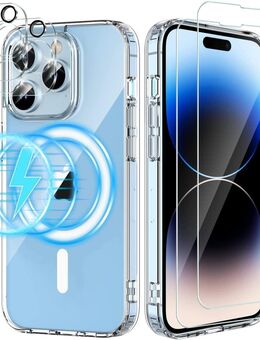 iPhone 14 Pro transparente TPU Schutzhülle 2 Displayschutz 2 Kameraschutz - Gütersloh
