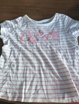 Gestreiftes Shirt mit Aufdruck Love - Gr. 122 - Primark - Pirmasens