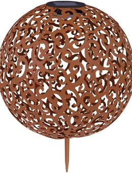 GLOBO LIGHTING LED Solarleuchte SOLAR, LED fest integriert, Warmweiß, Solarlampe für Garten, Toller Lichteffekt, Solarkugel mit Erdspieß