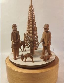 Spieldose, Spieluhr aus dem Erzgebirge Reh und Wald - Markkleeberg