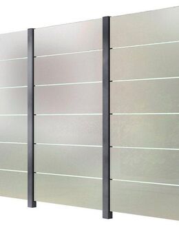 STAKET PRO Zaun, (Set), Glaszaun, Gesamtlänge: 3,361 m, 4 Pfosten
