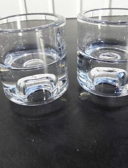 2 Glas Leuchter zum Wenden zus. 4,- für Teelichter+Kerzen Deko - Flensburg