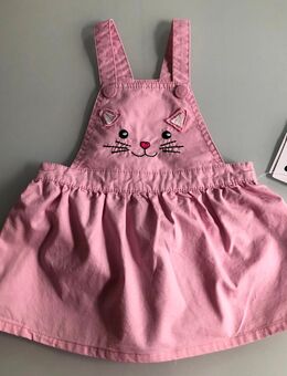 Baby Mädchen Latzkleid Jeans Rosa Katze Hase 3D Ohren Tiere Rock Gr. 68 Marke: Dopo dopo - Albstadt