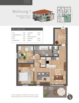 HAUS 3; 7TÄLER WOHNEN Dietfurt: Neubau 3-Zimmer-Obergeschoss-Wohnung mit Aufzug u. Tiefgarage (provisionsfrei) - Dietfurt (Altmühl)
