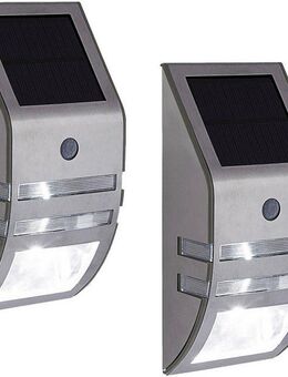 my home LED Solarleuchte Leyan, LED-Solar Wandleuchte, Tageslichtsensor, LED fest integriert, Neutralweiß, mit Bewegungsmelder und Montagematerial