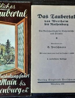 Seltenes altes Reisehandbuch von 1922 und ein seltener Reiseprospekt über das Taubertal - Niederfischbach