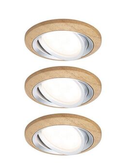 Paulmann LED Einbauleuchte LED Einbauleuchte Lanati 3er-Set 3x6W 3x470lm 230V 2700K, LED fest integriert, Warmweiß