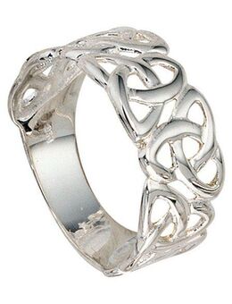 JOBO Silberring Ring breit, 925 Silber rhodiniert