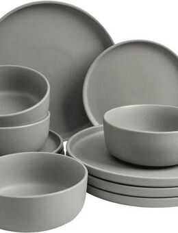 LeGer Home by Lena Gercke Tafelservice Geschirr-Set, Service Belli (12-tlg), 4 Personen, Steingut, runde Form, Scandi Style, 12 Teile, für 4 Personen