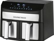 GOURMETmaxx Fritteuse 11339, 2400 W, Zweikammer, 7l, Edelstahl/anthrazit