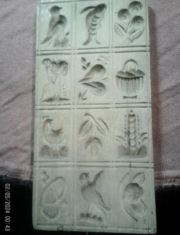 Springerles 12 Motive Model Printen um 1860 es sind 12 Motive besonders fein ausgeschnitzt 10 cm X 20,5cm Provenienz Bäckerei in Bretten „Sammler sind glückliche Menschen... - Sternenfels