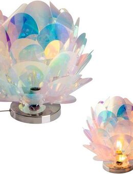 näve Tischleuchte Fora, Leuchtmittel wechselbar, E27 max. 40W, incl. Kippschalter, irisierend + chrome