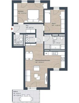 Stylisches Zuhause mit SW-Balkon, Nähe Pegnitzgrund und Freibad - Röthenbach (Pegnitz)