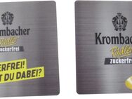 Brauerei Krombacher - Radler zuckerfrei - 2 Untersetzer aus Kunststoff 8 x 8 x 0,5 cm - Doberschütz