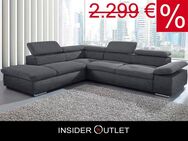 Ecksofa ★ 272x226cm Grau Anthrazit Luxus-Microfaser Nubuck - Köln