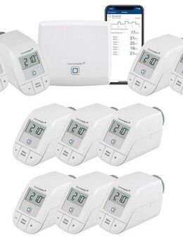 Homematic IP Heizkörperthermostat Bundle Starter Set Heizen + 8x Heizkörperthermostat basic, Access Point + 10 x Homematic IP Heizkörperthermostat - basic