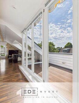 Lichtdurchflutete Dachgeschosswohnung mit sonniger Süd-Loggia in München-Untermenzing - München