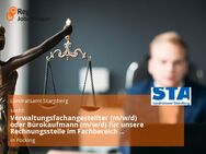 Verwaltungsfachangestellter (m/w/d) oder Bürokaufmann (m/w/d) für unsere Rechnungsstelle im Fachbereich Sozialwesen - Pöcking