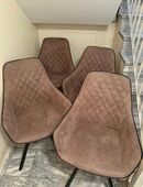 Schicke Stühle Wildleder braun - taupe 4 Stück in 22457