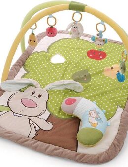Nici Baby Gym My First NICI Kollektion, 3-D Activity-Decke, mit Spielkissen Hase und Eule