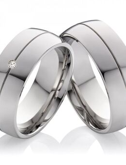 Edelstahlringe MOR2 mit Zirkonia oder Diamant - Aholming