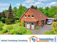 Provisionsfrei: Gepflegtes Einfamilienhaus mit Erker, Kaminofen und Wohlfühlgarten in Zwischenbergen - Wiesmoor