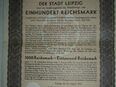 090 Auslosungsschein Leipzig 1930 100,00 Reichs Mark,selten,Rar in 58509