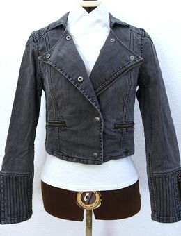 Y2K Bruno Banani Jeansjacke, Low Cut, cropped, grau, Größe 36 - Dresden
