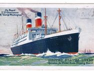 S. S. George Washington, eine wertvolle on Board Postkarte anno 1922 - Sinsheim