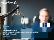 Assistenz w/m/d / Rechtsanwaltsfachangestellte w/m/d im Bereich Erbrecht - München