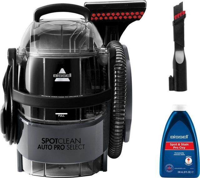 Bissell Wasch-Sauger 3730N, SpotClean Auto Pro Select, leistungsstark, Dual-XLTank, 750 W, beutellos, >15kPa, inkl Fugendüse, reinigt Flecken auf Teppich, Polster, Autositz - 