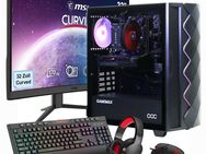 GAMEMAX MegaDeal Gaming-PC-Set Diamond BK PC-Komplettsystem (32", Intel® Core™ 5 14400F, GeForce RTX™ 4070, 32 GB RAM, 1000 GB SSD, Windows 11 + MSI G32C4 E2 Monitor Curved 80cm (32)