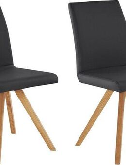 Home affaire Schalenstuhl Rio (Set, 2 St), Bezug in Kunstleder oder Strukturstoff und das Gestell ist Eiche geölt