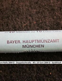 2004 10 Cent Rolle 2004 - D - Doppelsichtrolle- 40 x 10 Cent bankfrisch- - Mahlberg