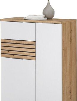 HBZ Schuhschrank Milan, BxHxT 85x103x38cm (1-St) Mit 2 Türen, 2 Schubkästen, 3 Einlegeböden, 1 fester Boden