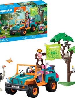 Playmobil® Bunter Geländewagen (71854), Animals & Friends Konstruktions-Spielset, (49 St), Made in Europe