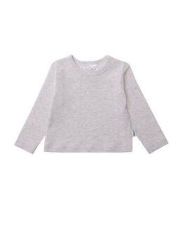 Liliput Langarmshirt grau melange mit praktischen Druckknöpfen