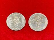 2 Silbermünzen Mexico 25 Pesos 1968 Olympia Handballspieler der Maya, je 22,5 Gramm 720/1000 Feinsilber - Mannheim