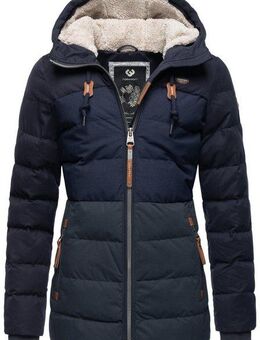 Ragwear Winterjacke Quantic stylische Steppjacke mit Teddyfell-Kapuze