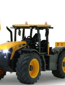 Jamara RC-Auto JCB Fastrac Traktor mit Kippanhänger 1:24 - 2,4 GHz, mit LED-Lichtern