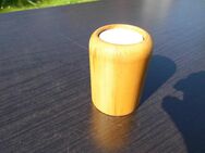 2 Holz Teelichthalter Leuchter Tischlicht Deko Kerzenhalter 5,5 + 8 cm zus. 3,- - Flensburg