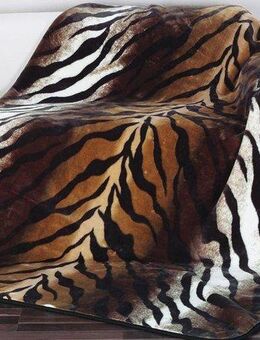 Wohndecke Königstiger, Gözze, Animalprint, Kuscheldecke