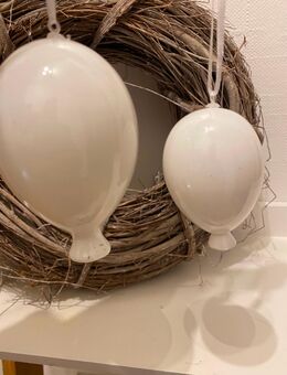 2ER SET GLAS-BALLONS WEISs - Hagen (Teutoburger Wald)